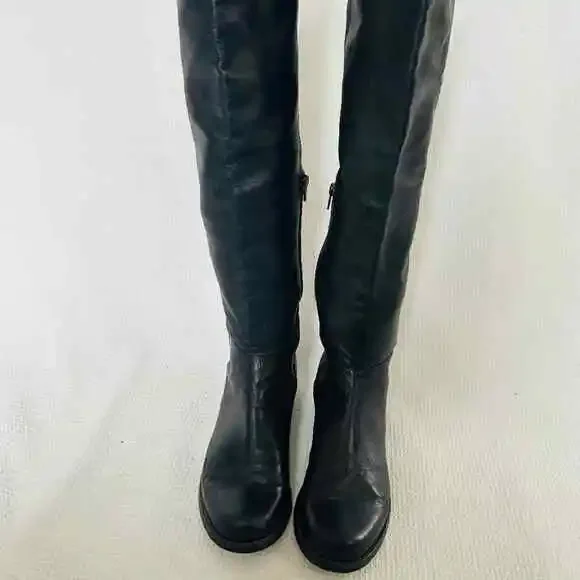 Stuart Weitzman Black Over-the-Knee Leather BootsSize 8.5